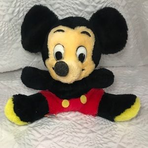 Vintage Authentic Walt Disney Mickey Mouse Stuffed with Nutshell